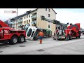 Schwierige Bergung eines umgestürzten Kanalreinigungsfahrzeuges in Kirchdorf an der Krems