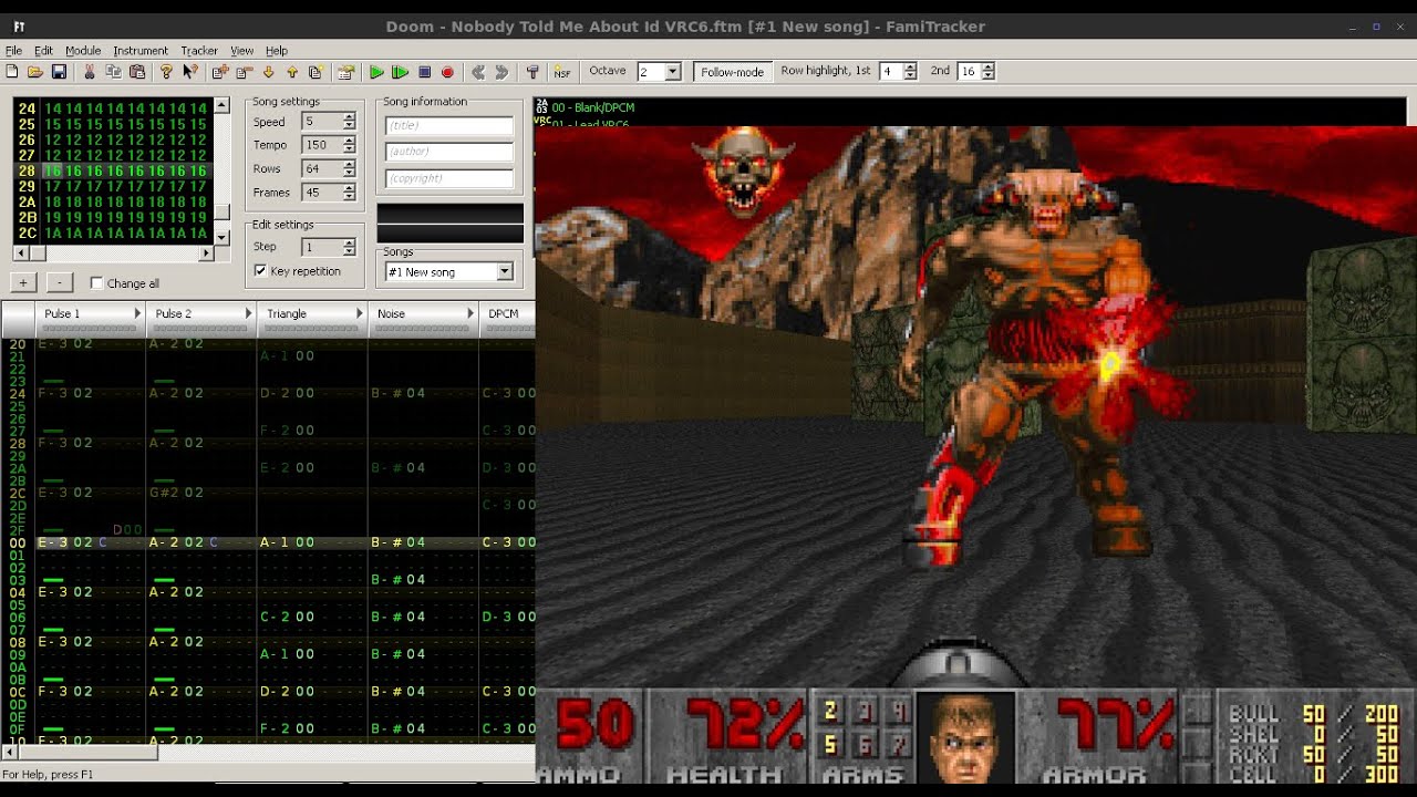 Nobody Told Me About Id - Doom E2M8 VRC6 Cover [FamiTracker]