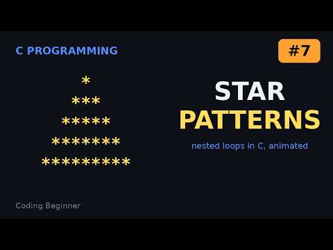 C Programming for Beginners #7: Nested Loops and Star Patterns