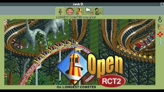 OpenRCT2 Extreme excitement RollerCoaster around park