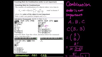 3.3 Part 4 of 5: Counting Technique -Combination, Order is NOT Important | Elementary Statistics