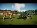 Jurassic World Evolution 2 бои динозавров-анкилозавр vs карнотавр