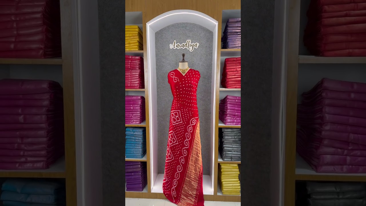 Ek Dani Bandhani With Pure Lagadi Patta Saree