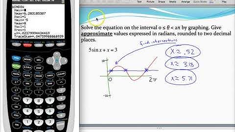 Solving trig equations by graphing (approximate solutions)