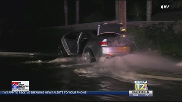 Car crashes into fire hydrant