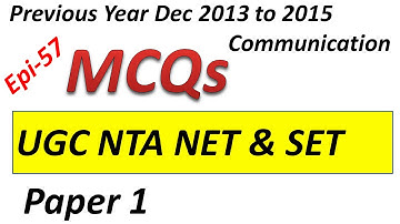 Previous year Dec 2013 -2015 Questions on communication for UGC NET Exam Preparation 2020 Ep 57
