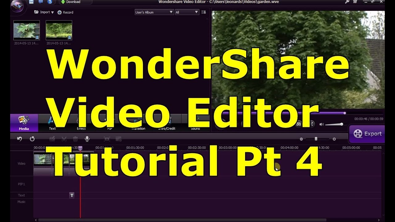 WonderShare Video Editor Pt 4 - YouTube