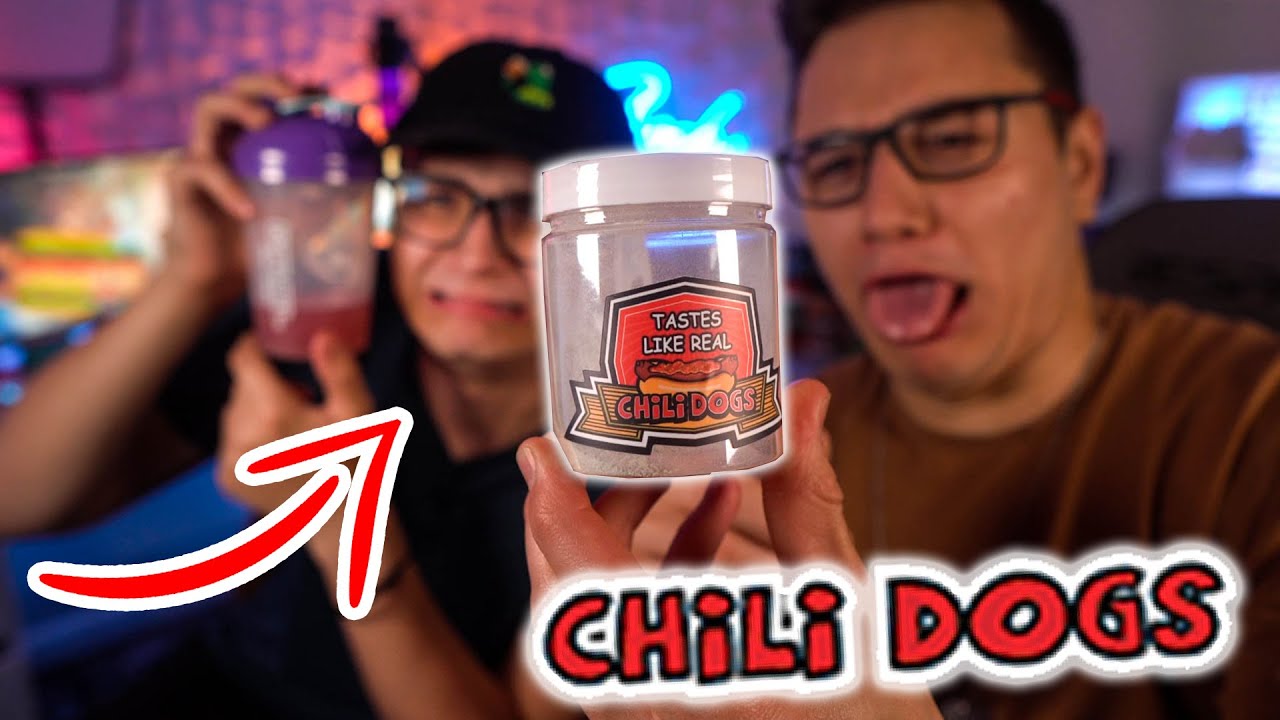 My Friend Tries The CHILI DOGS GFuel FLAVOR! YouTube