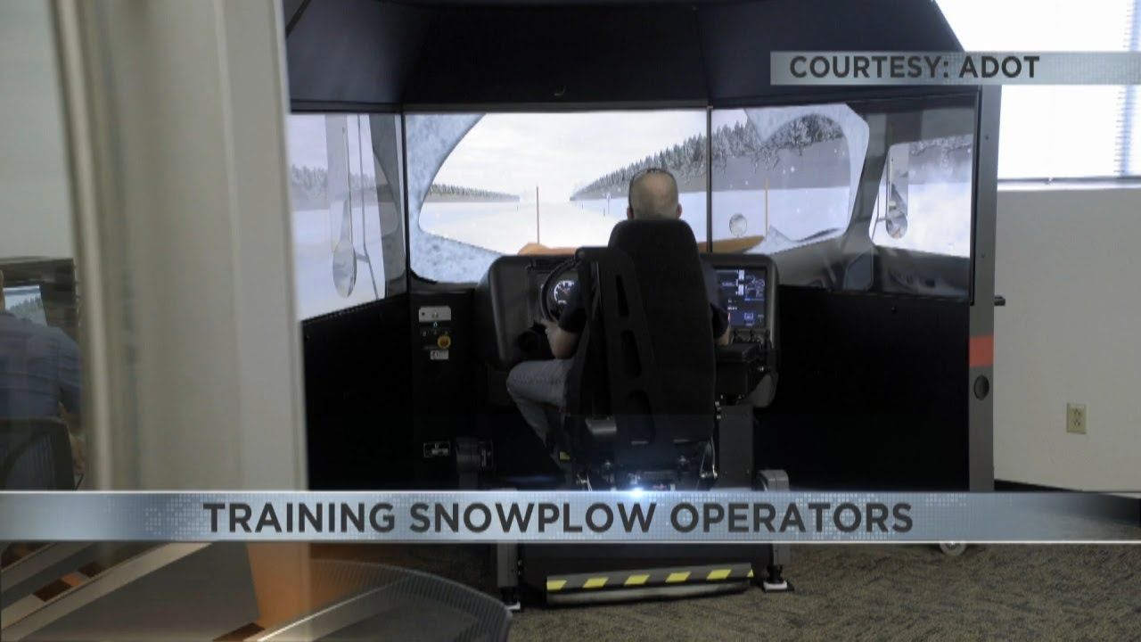 Snowplow operators training in Tucson - YouTube