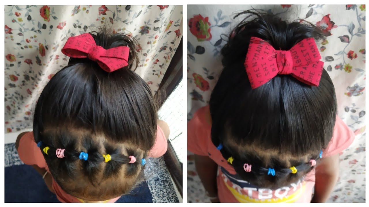 Quick and stylish hairstyle for baby girl 2 year old - YouTube