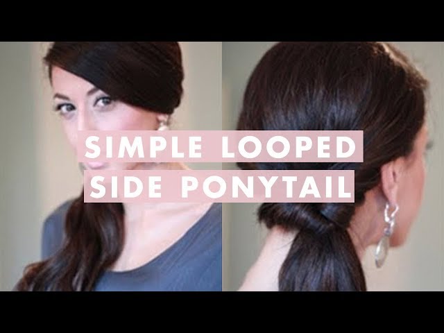 Pretty Side Banded Ponytail: Curly Mixed Hairstyles