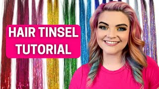 HOW TO TIE HAIR TINSEL // DIY Step By Step Fairy Hair Tutorial for Beginners - No Tools or Beads!