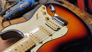 Fixing and Setup Fender American Deluxe Stratocaster Guitar in 10 minutes | ASMR