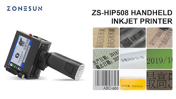 ZONESUN Handheld Inkjet Printer Portable 5cm QR Barcode Multilingual ZS-HIP508
