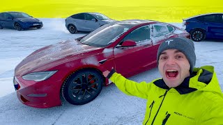 ELETTRICHE E FREDDO: ho provato TUTTE LE TESLA sul GHIACCIO by TechDale 180,976 views 3 months ago 12 minutes, 3 seconds