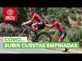 Cómo subir cuestas empinadas en bicicleta