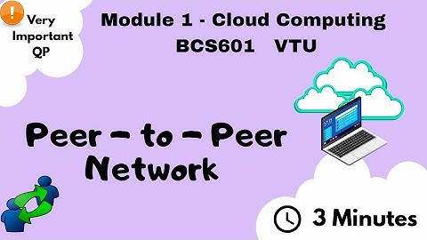 Peer to peer network BCS601| P2P | Cloud Computing BCS601 VTU 22 scheme| Very important CC