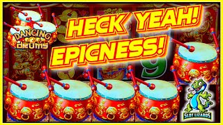 ONE OF THE BEST WINS EVER! WAY BETTER THAN JACKPOT! Dancing Drums Slot