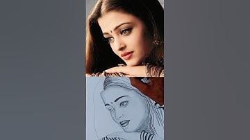 Aishwarya Rai drawing easy step by step / Aishwarya Rai drawing sketch #viral #shorts #viralvideo
