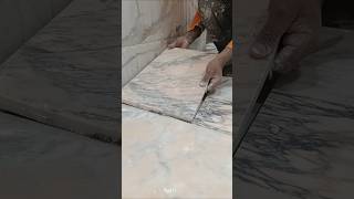 How to Install Bathroom Marble Floor Like a Pro | Fast &amp; Perfect Method #Shorts