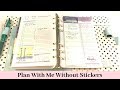 Plan With Me Without Stickers - Franklin Planner