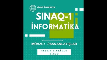 Informatika-Sınaq 1. Əsas anlayışlar (MİQ, Sertifikasiya, abituriyentlər üçün)
