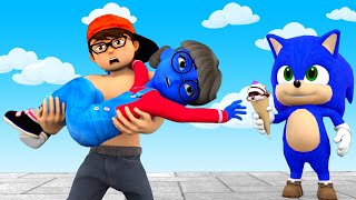 Sonic Save Tani's Frozen Soul  Scary Teacher 3D Strong Nick Animation