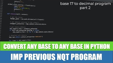 tcs nqt previous year coding |decimal to 17 base conversion part 2 | python programs telugu
