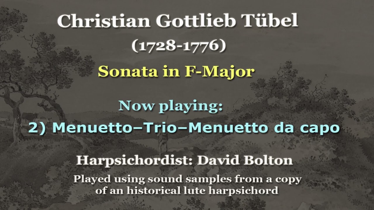 Christian Gottlieb Tübel (1728-1776): Sonata in F-Major