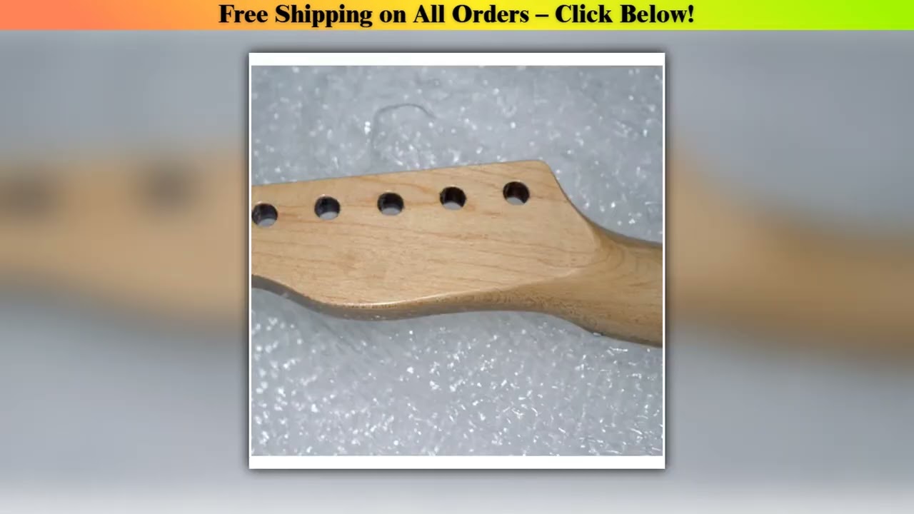 Disado 21 Frets Glossy Paint Maple Electric Guitar Neck Maple Fretboard Inlay Dots Guitar