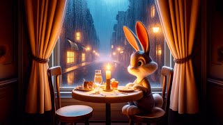 Cozy Bunny Rabbits on a Rainy Day - Calm Ambient Music & Rain Sounds - Relaxing Meditation Music