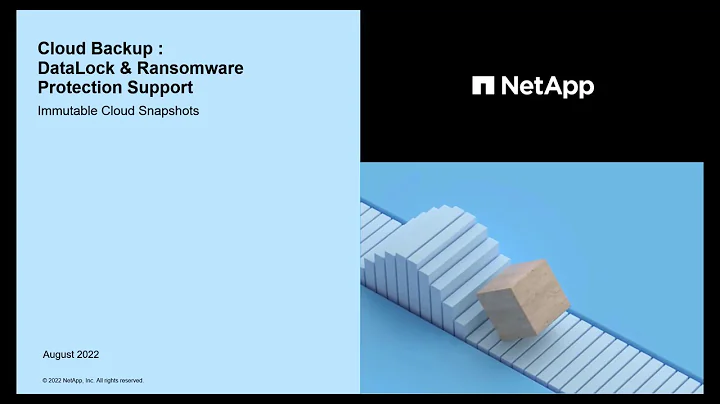 Cloud Backup - DataLock and ransomware protection support