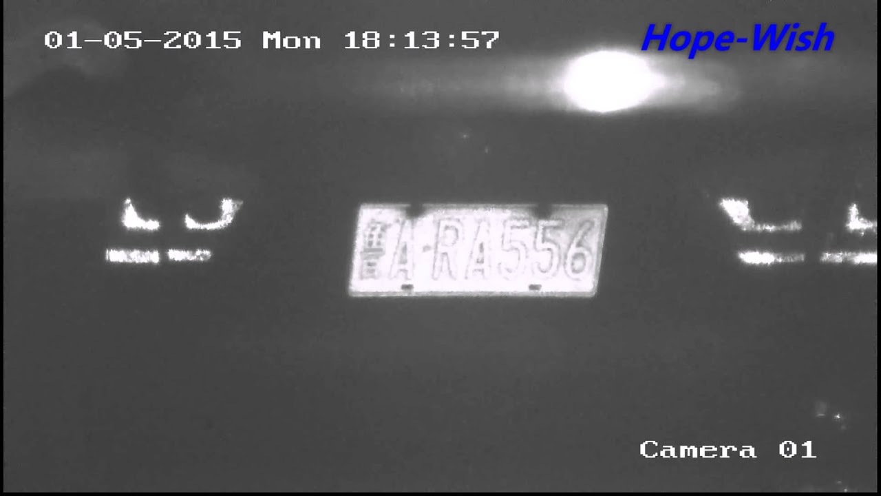 IR laser camera identify the license plate number YouTube