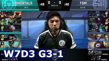 Immortals vs TSM Game 1 | S7 NA LCS Spring 2017 Week 7 Day 3 | IMT vs TSM G1 W7D3 1080p