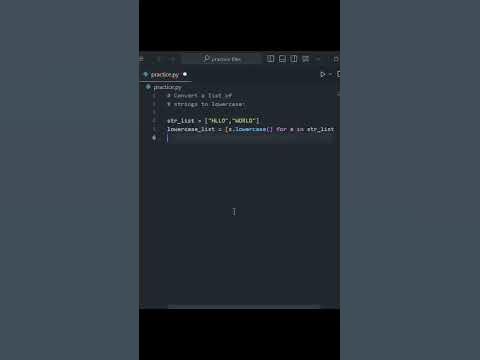 String To Lowercase | #python #pythonprogramming#coding#learnpython # ...