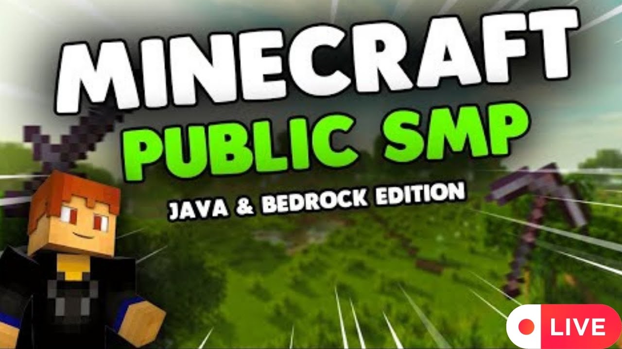 MINECRAFT LIVE STREAM | JOIN MY PUBLIC SMP JAVA / POCKET EDITION 24/7 ...