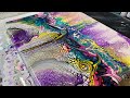 #153 16x20 Carnival of Colors Swipe - BIG CANVAS | Acrylic Pour Painting | Abstract | Fluid Painting