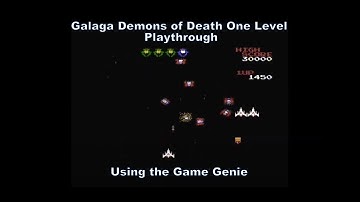 Galaga Demons of Death One-Level Playthrough using the Game Genie for the Nes :D #Nintendo #Nes