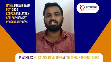 Be-practical Placement Reviews | Placed as MERN Fullstack Developer at Waycool