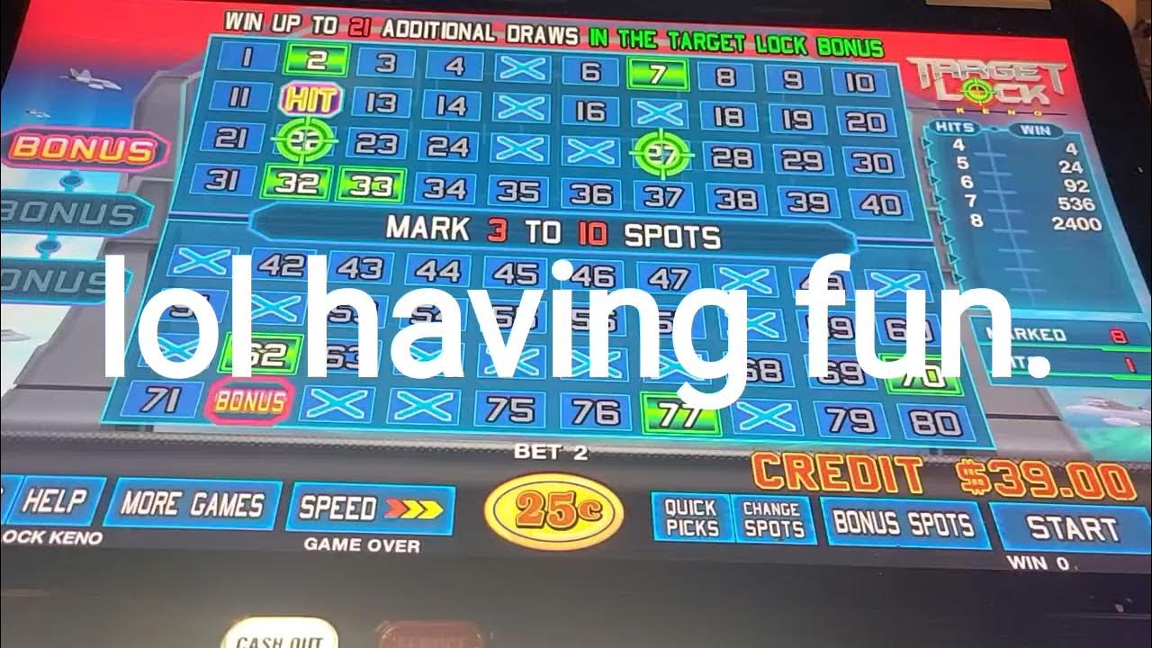 Target lock keno win with Keno Couple kenonation 1001 YouTube