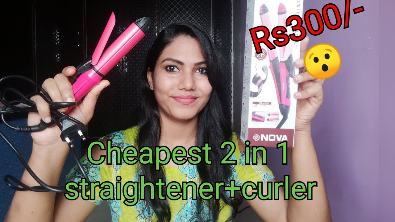 NOVA Cheapest hair straightener and curler(2 in 1)|FabRose - YouTube