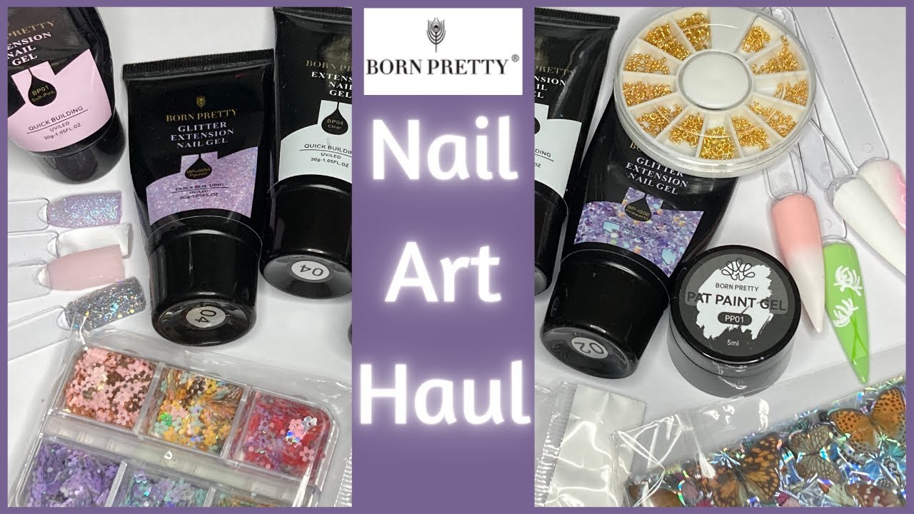 BORN PRETTY Poly Gel & Nail Art Haul 4 Ways To Use NEW Pat Paint Gel