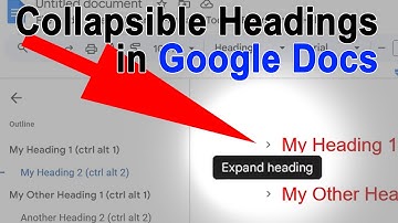 Collapsible Expandable Headings in Google Docs Solved for PC De-clutter Large Documents
