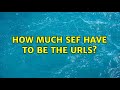 How much SEF have to be the URLs?