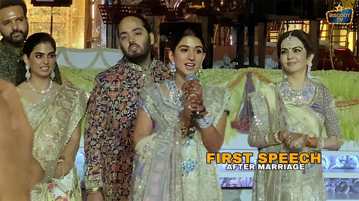 Anant Ambani & Radhika Merchant FIRST Speech After Marriage