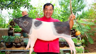 WHOLE PIG Cooking! So Yummy! BEST Spicy Recipe EVER! | Uncle Rural Gourmet