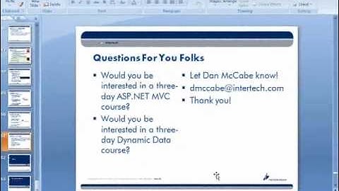Intertech ASP.NETMVC Training Part 8