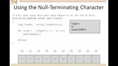 C++ Lesson 13.0 - Null - Terminated Character Arrays