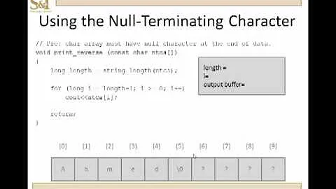 C++ Lesson 13.0 - Null - Terminated Character Arrays