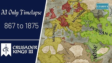 Crusader Kings 3: AI Only - 867 AD to 1875 AD - 1000 Year Timelapse